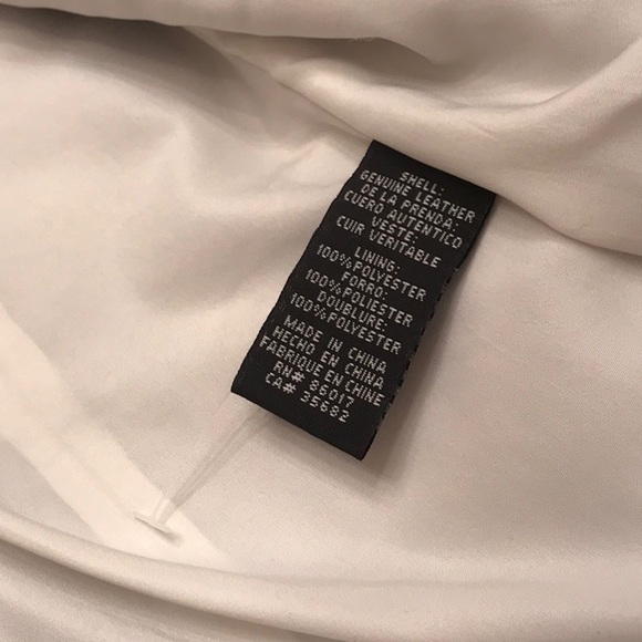 Bebe 100%Genuine Leather embroidered white blazer jacket Sz.XS - Picture 11 of 16